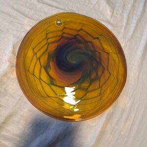 Amber cloud glass designed by George Davidson circuit 1930 Art Deco, rare